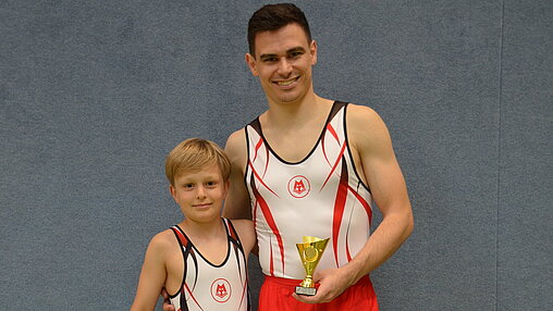 Das Foto zeigt Tim-Oliver Geßwein und Julian Burchard, die beiden "Männer" beim Elitewettkampf am Samstag.